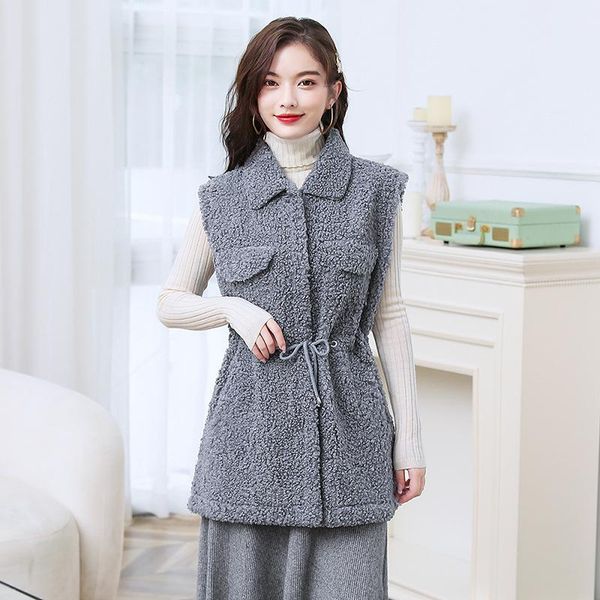 women's vests #0811 autumn winter woolen vest women warm thick sleeveless jacket female drawstring waist zipper casual waistcoat, Black;white
women's vests #0811 autumn winter woolen vest women warm thick sleeveless jacket female drawstring waist zipper casual waistcoat, Black;white
