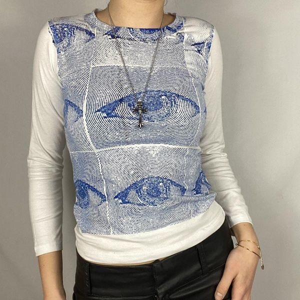 women's t-shirt e-girl harajuku eyes print long sleeve women crop y2k aesthetic sweats tess gothic punk style tshirt streetwear, White
women's t-shirt e-girl harajuku eyes print long sleeve women crop y2k aesthetic sweats tess gothic punk style tshirt streetwear, White