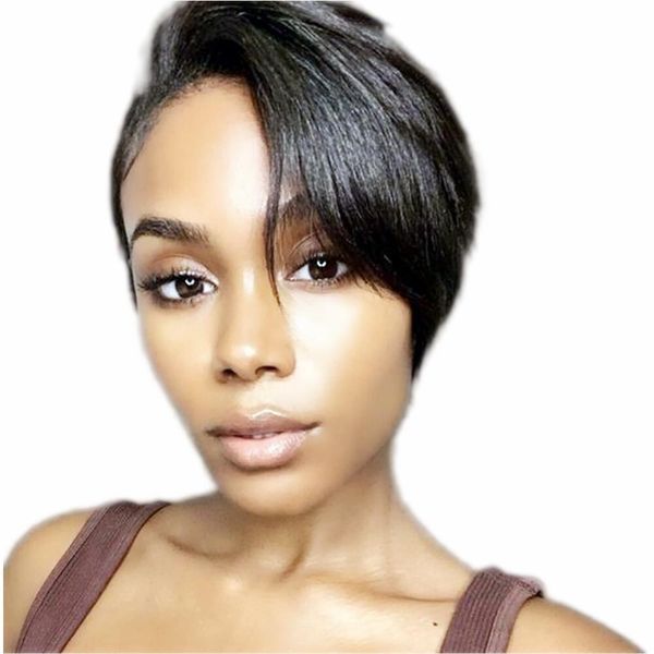 short wigs for black women human hair straight pixie cut wig lace front wigs side part pre plucked, Black;brown
short wigs for black women human hair straight pixie cut wig lace front wigs side part pre plucked, Black;brown