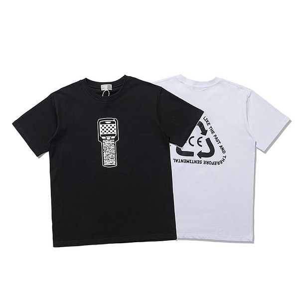 t shirt 2021 summer ce fashion printing temperament short sleeve cotton men's and women's batch, White;black
t shirt 2021 summer ce fashion printing temperament short sleeve cotton men's and women's batch, White;black