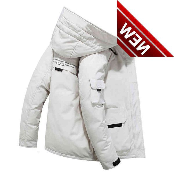 4-color men's white duck down rice jacket 2021 winter new fashion casual thicken warm hooded loose coat male brand, Black
4-color men's white duck down rice jacket 2021 winter new fashion casual thicken warm hooded loose coat male brand, Black