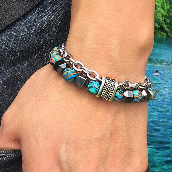 charm bracelets men's malachite bracelet metal beaded hip hop fashion for men women elastic rope jewelry, Golden;silver
charm bracelets men's malachite bracelet metal beaded hip hop fashion for men women elastic rope jewelry, Golden;silver