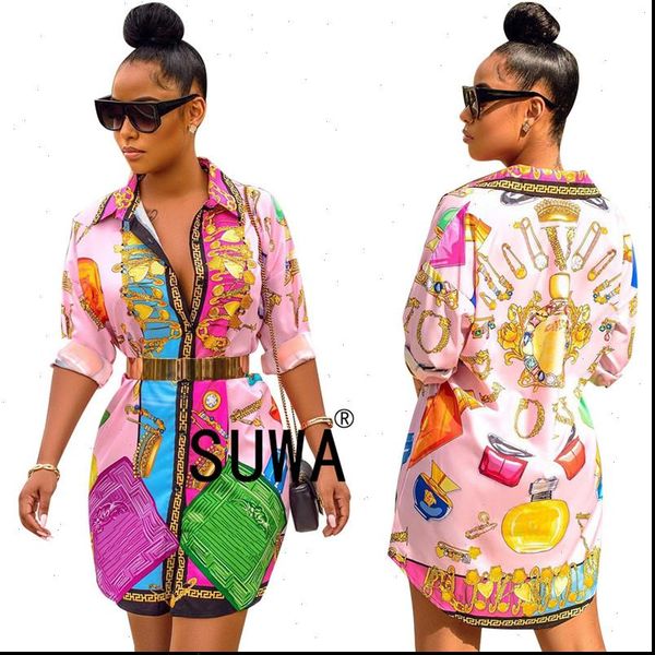 vintage fashion print womens long shirt lady clothes vintage chic short mini dress, White
vintage fashion print womens long shirt lady clothes vintage chic short mini dress, White