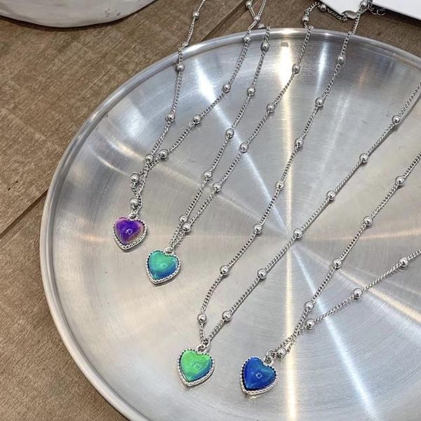 chains titanium steel thermostone discoloration love necklace for female energy temperament men and women party jewelry, Silver
chains titanium steel thermostone discoloration love necklace for female energy temperament men and women party jewelry, Silver