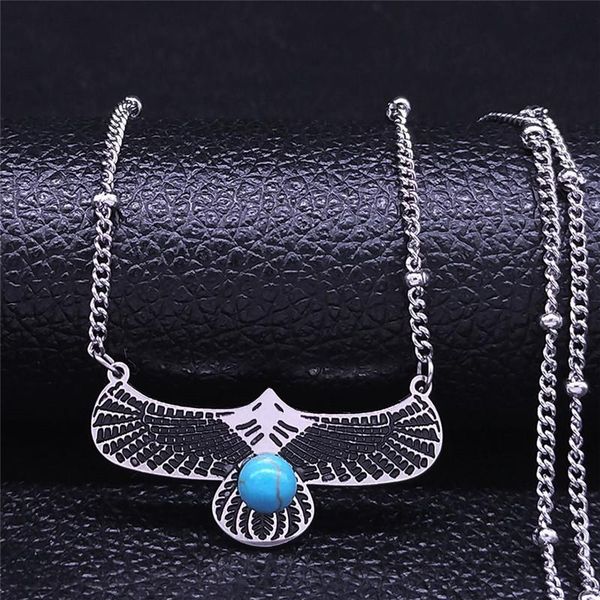 pendant necklaces boho eagle stainless steel blue natural stone charm neckalce women silver color bohemian vacation jewelry bijoux femme n40
pendant necklaces boho eagle stainless steel blue natural stone charm neckalce women silver color bohemian vacation jewelry bijoux femme n40