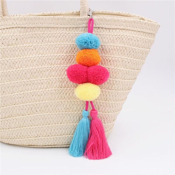 keychains 1pc boho style big ball pompom bag hanging with tassel for women jewelry party, Silver
keychains 1pc boho style big ball pompom bag hanging with tassel for women jewelry party, Silver
