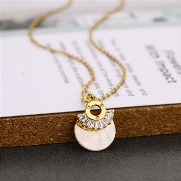 pendant necklaces jewellery titanium steel shell zircon simple stainless clavicle wedding for women girls choker, Silver
pendant necklaces jewellery titanium steel shell zircon simple stainless clavicle wedding for women girls choker, Silver