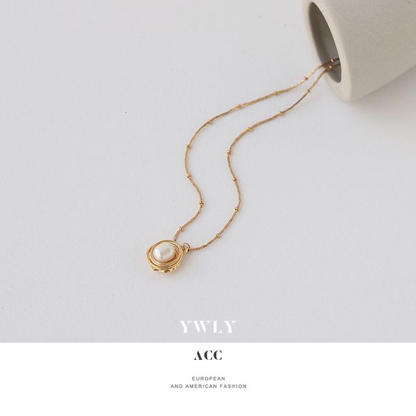 natural pearl double-sided pendant necklace french baroque design shell plated 18k genuine gold necklace ywly, Silver
natural pearl double-sided pendant necklace french baroque design shell plated 18k genuine gold necklace ywly, Silver