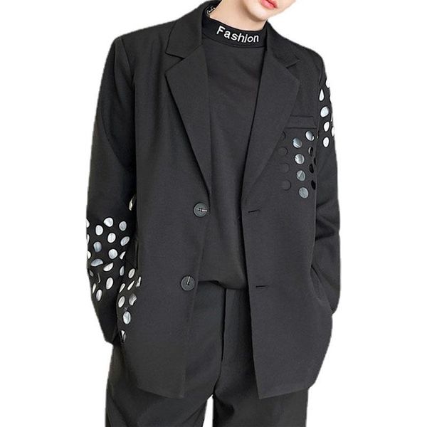 men's suits & blazers men hollow hole loose casual suit coat male streetwear chic fashion vintage jacket stage dress blazer, White;black
men's suits & blazers men hollow hole loose casual suit coat male streetwear chic fashion vintage jacket stage dress blazer, White;black
