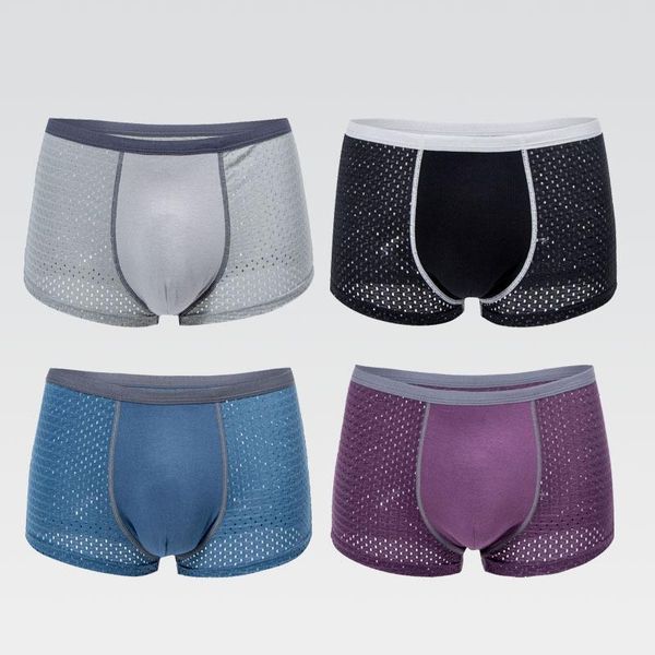 underpants 4pcs/lot mesh boxer shorts men underwear boxers homme transparent mens breathable ice silk summer panties, Black;white
underpants 4pcs/lot mesh boxer shorts men underwear boxers homme transparent mens breathable ice silk summer panties, Black;white
