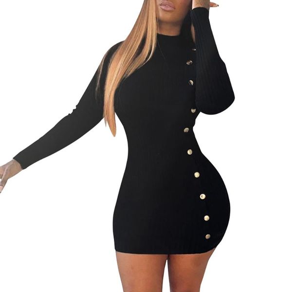 casual dresses women bodycon dress winter high neck knit sweater mini long sleeve ribbed solid color pullover night club pencil dressed, Black;gray
casual dresses women bodycon dress winter high neck knit sweater mini long sleeve ribbed solid color pullover night club pencil dressed, Black;gray