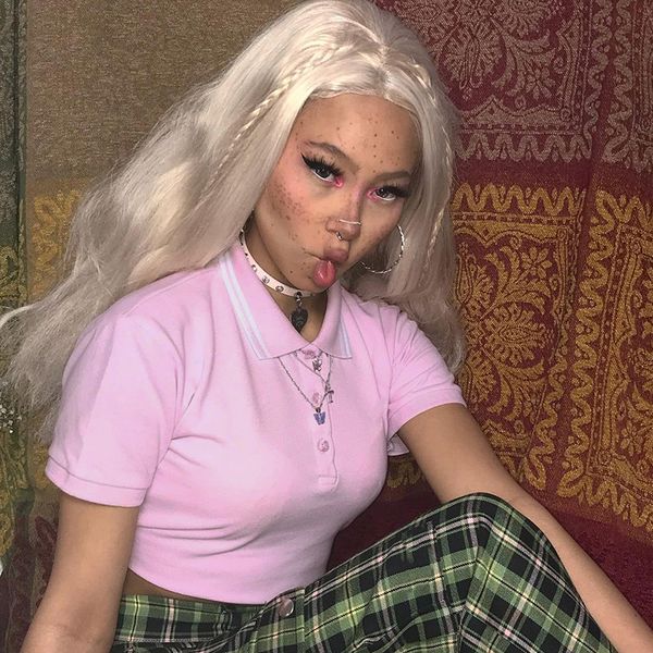 2021 summer preppy style cropped shirt for women streetwear turn-down collar skinny t-shirt casual 90s outfits cute tee, White
2021 summer preppy style cropped shirt for women streetwear turn-down collar skinny t-shirt casual 90s outfits cute tee, White
