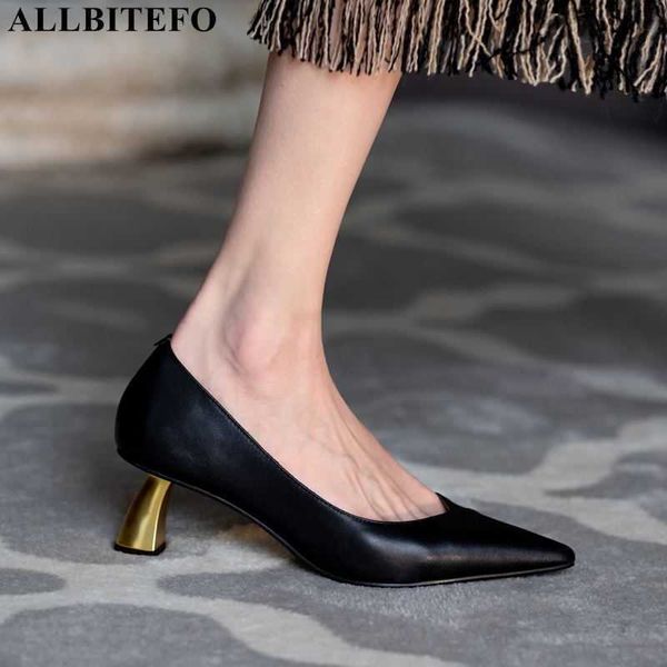 allbitefo gold heel genuine leather brand high heels party women shoes women high heel shoes office ladies shoes women heels 210611, Black
allbitefo gold heel genuine leather brand high heels party women shoes women high heel shoes office ladies shoes women heels 210611, Black