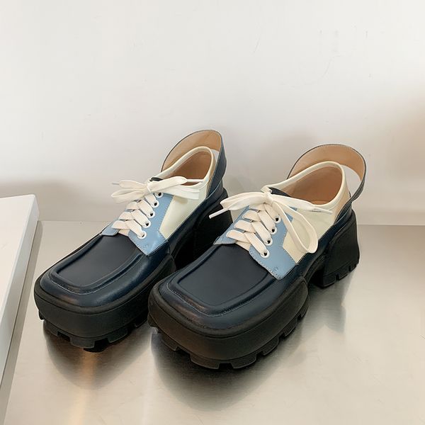 mixed colors shoes for women genuine leather chunky heels pumps paltform fashion cross tied party working flats shoes woman 2021, Black
mixed colors shoes for women genuine leather chunky heels pumps paltform fashion cross tied party working flats shoes woman 2021, Black