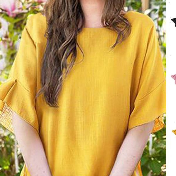 new blouses women casual plus size cotton linen loose short sleeve solid shirt blouse for clothing blusa f3, White
new blouses women casual plus size cotton linen loose short sleeve solid shirt blouse for clothing blusa f3, White
