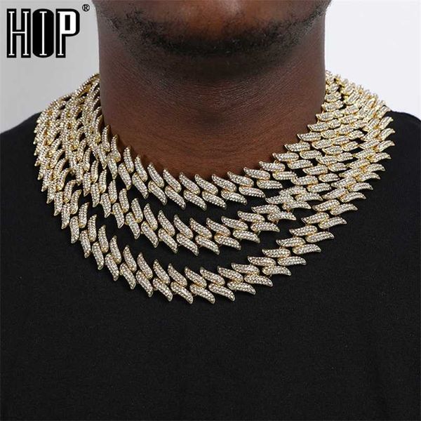 hip hop bling iced out full 19mm men's thorns bracelet gold prong cuban link chain necklace for men jewelry 211124, Black
hip hop bling iced out full 19mm men's thorns bracelet gold prong cuban link chain necklace for men jewelry 211124, Black
