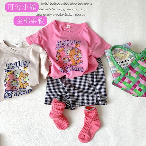 summer bear new children's love 2021 cute short sleeve cotton printed t-shirt soft versatile neutral korean ve, Black;white
summer bear new children's love 2021 cute short sleeve cotton printed t-shirt soft versatile neutral korean ve, Black;white