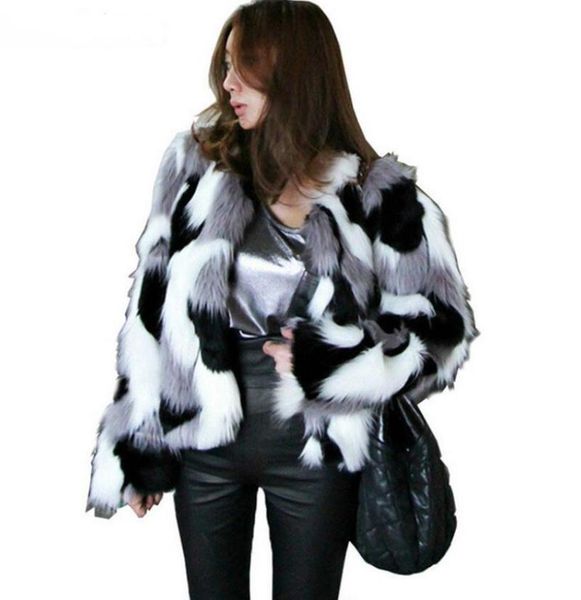 women's fur & faux jacket korean version of the whole leather imitation round neck short trendy big size, Black
women's fur & faux jacket korean version of the whole leather imitation round neck short trendy big size, Black
