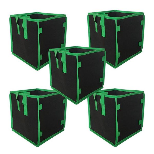 5 pack square grow bags with heavy duty handle planting pots for indoor and outdoor garden
5 pack square grow bags with heavy duty handle planting pots for indoor and outdoor garden