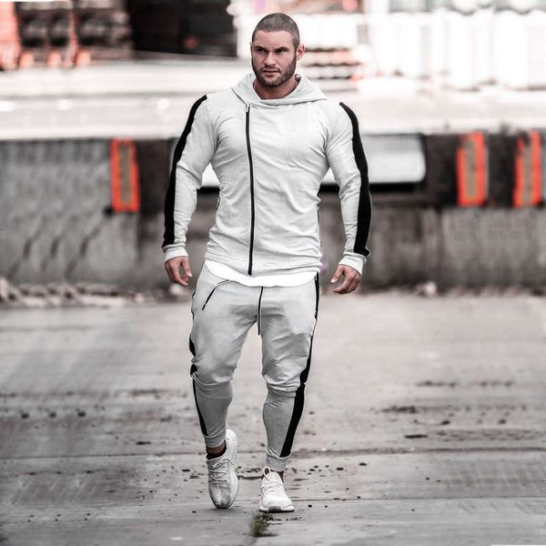 tracksuits doctor men's muscle brother leisure sports fitness clothing cotton suit autumn winter hooded sweater pants, Gray
tracksuits doctor men's muscle brother leisure sports fitness clothing cotton suit autumn winter hooded sweater pants, Gray