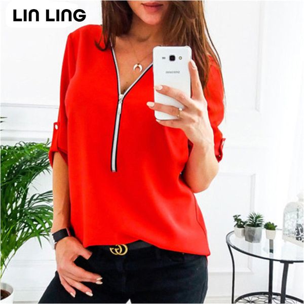 zipper solid shirts for women v-neck five point loose t shirt female plus size clothing casual summer tshirts women 210306, White
zipper solid shirts for women v-neck five point loose t shirt female plus size clothing casual summer tshirts women 210306, White