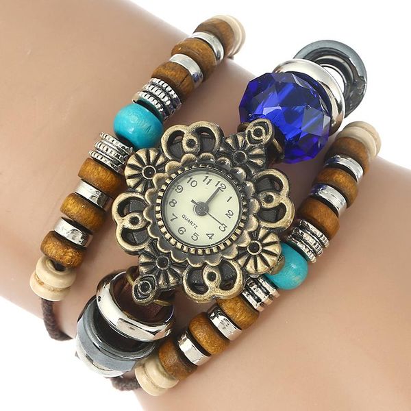 wristwatches geneva platinum genuine leather women watch turquoise blue crystal ethnic vintage quartz wristwatch fashion style a870, Slivery;brown
wristwatches geneva platinum genuine leather women watch turquoise blue crystal ethnic vintage quartz wristwatch fashion style a870, Slivery;brown