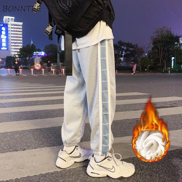 men's pants casual men side striped fashion teenager sweatpants loose plus velvet autumn winter warm thickening males trousers korean, Black
men's pants casual men side striped fashion teenager sweatpants loose plus velvet autumn winter warm thickening males trousers korean, Black