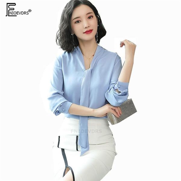 women's blouses & shirts autumn basic women korean long sleeve bow knot blouse elegant office lady blue white blusa de frio feminina
women's blouses & shirts autumn basic women korean long sleeve bow knot blouse elegant office lady blue white blusa de frio feminina