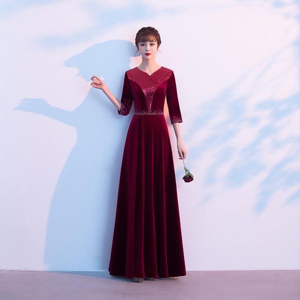 ethnic clothing autumn winter women velour evening dresses wedding party gown elegant bling sequins pleated dress plus size 3xl long skirt, Red
ethnic clothing autumn winter women velour evening dresses wedding party gown elegant bling sequins pleated dress plus size 3xl long skirt, Red
