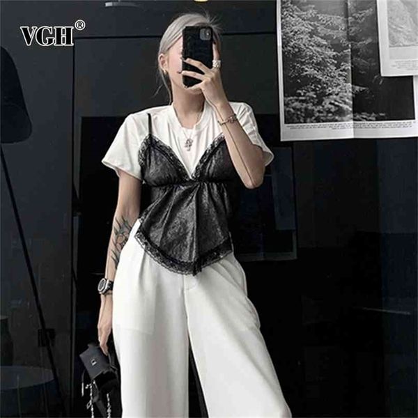 for women v neck sleeveless patchwork lace ruched asymmetrical hem t shirt designer clothes summer fashion 210531, White
for women v neck sleeveless patchwork lace ruched asymmetrical hem t shirt designer clothes summer fashion 210531, White
