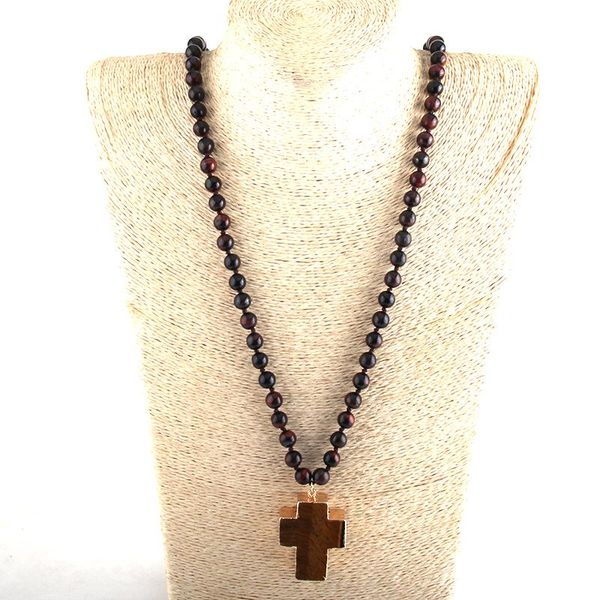 pendant necklaces moodpc fashion bohemian tribal jewelry tiger eye stones long knotted natural cross, Silver
pendant necklaces moodpc fashion bohemian tribal jewelry tiger eye stones long knotted natural cross, Silver