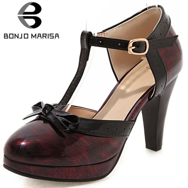dress shoes bonjomarisa classic ladies mature t-strap high heels office sandals women mixed-color butterfly-knot woman, Black
dress shoes bonjomarisa classic ladies mature t-strap high heels office sandals women mixed-color butterfly-knot woman, Black