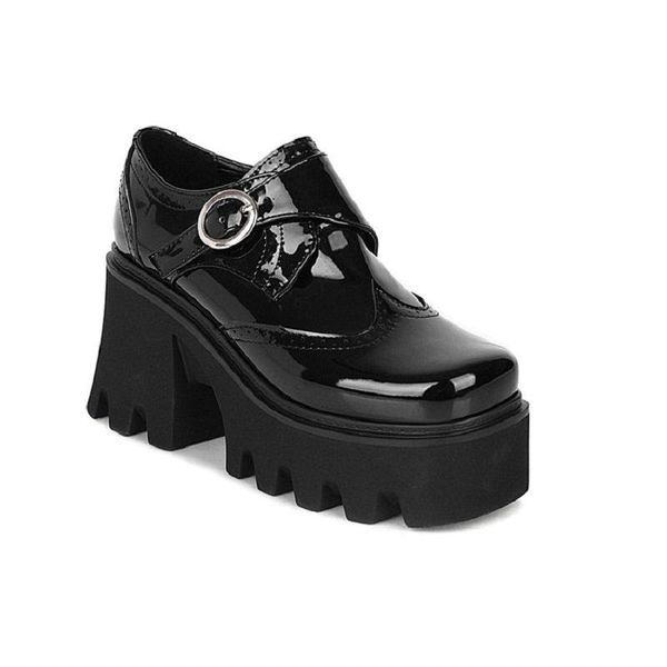 sianie tianie chic patent leather buckle strap gold black platform chunky high heels brogue design stylish womens shoes pumps
sianie tianie chic patent leather buckle strap gold black platform chunky high heels brogue design stylish womens shoes pumps