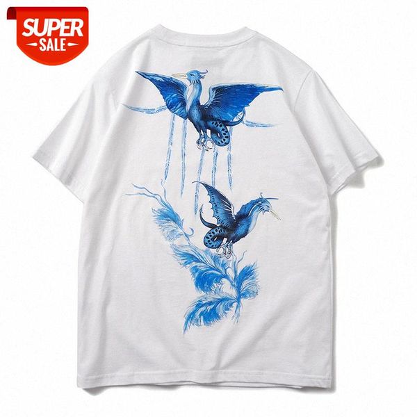 t shirt short-sleeved t-shirt women's front and back blue bird pure cotton men's youth tide brand summer personality couple outfit, White;black
t shirt short-sleeved t-shirt women's front and back blue bird pure cotton men's youth tide brand summer personality couple outfit, White;black