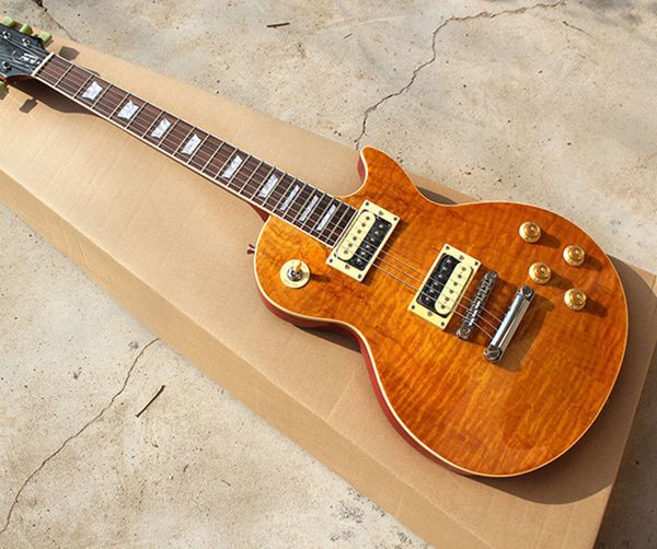 tobacco veneer electric guitar with sliver hardwares, semi-closed knob real picture
tobacco veneer electric guitar with sliver hardwares, semi-closed knob real picture