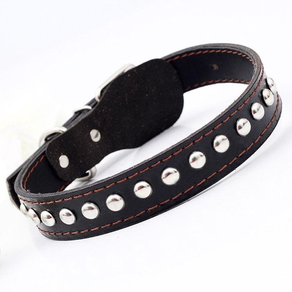 pu leather studded dog collar black pet leads adjustable dog training collars for small medium and large dogs 2.5*50cm 3.0*62cm