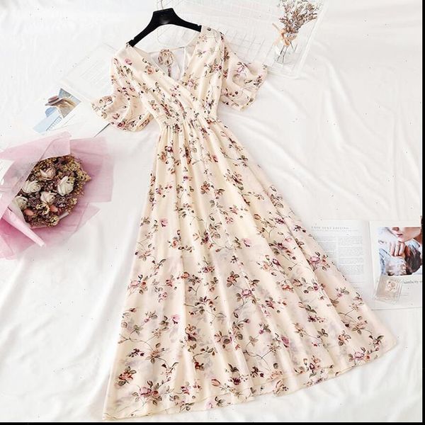 elegant ruffles chiffon women long dress floral print summer v neck backless maxi beach dress short sleeve vestidos, Black;gray
elegant ruffles chiffon women long dress floral print summer v neck backless maxi beach dress short sleeve vestidos, Black;gray