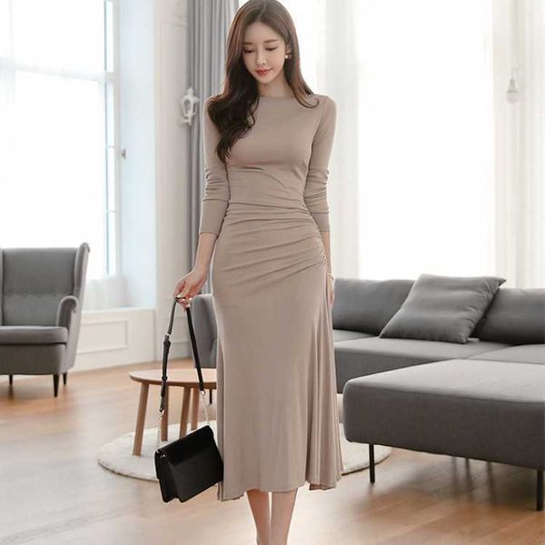 autumn fashion simple solid color office lady long sleeve high waist tight hem loose temperament elegant party dress women 210526, Black;gray
autumn fashion simple solid color office lady long sleeve high waist tight hem loose temperament elegant party dress women 210526, Black;gray