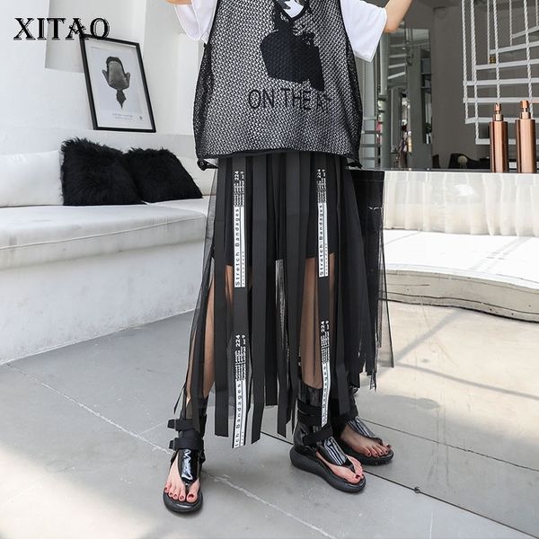 xitao mesh hollow out print letter long skirt women tape elastic waist black casual a-line summer new korea wld1084 210303
xitao mesh hollow out print letter long skirt women tape elastic waist black casual a-line summer new korea wld1084 210303