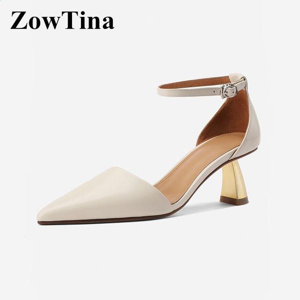 dress shoes beige real leather women chic pumps pointed toe ankle strap office lady work formal 5cm high heels chaussure femmes, Black
dress shoes beige real leather women chic pumps pointed toe ankle strap office lady work formal 5cm high heels chaussure femmes, Black