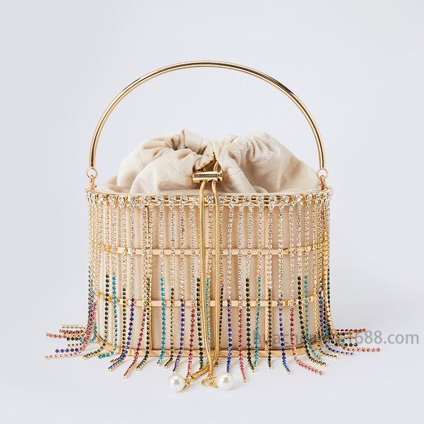 female rhinestone tassel evening clutch bag women luxury diamond shoulder bag handbag ladies alloy metal cage basket purse c0508
female rhinestone tassel evening clutch bag women luxury diamond shoulder bag handbag ladies alloy metal cage basket purse c0508
