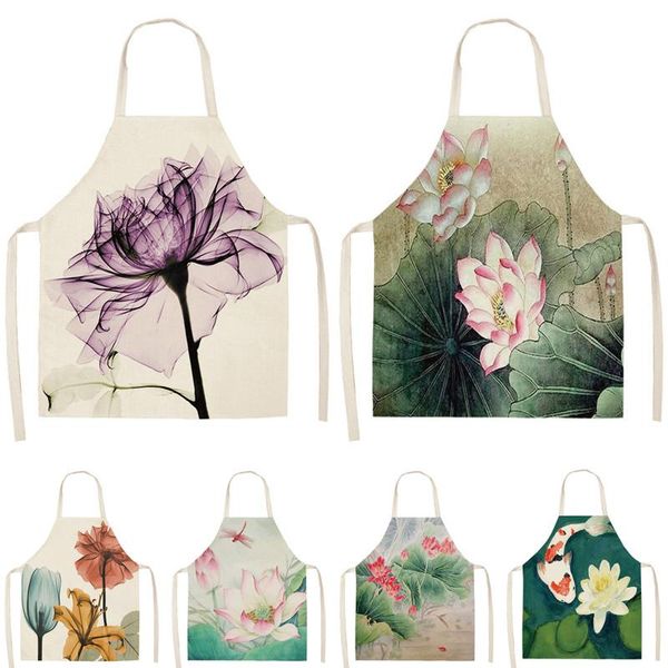 aprons art flower lotus pattern ladies women apron family kitchen restaurant cooking bib dining anti-fouling baking accessories
aprons art flower lotus pattern ladies women apron family kitchen restaurant cooking bib dining anti-fouling baking accessories