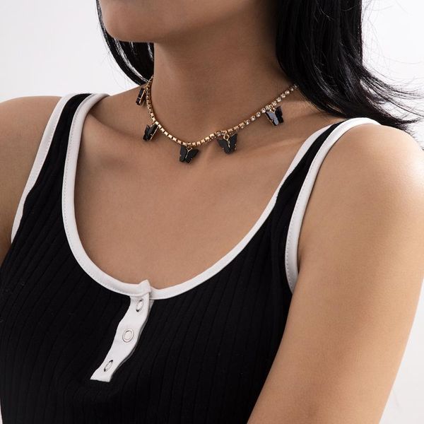 chains cross-border jewelry simple retro claw chain diamond necklace female personality temperament acrylic butterfly, Silver
chains cross-border jewelry simple retro claw chain diamond necklace female personality temperament acrylic butterfly, Silver