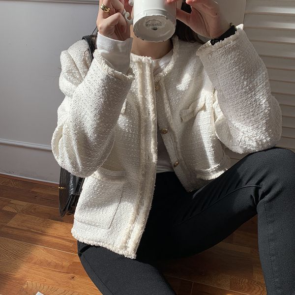 2021 new women's tweed jacket, small, fragrant, french uniform color, button simple, elegant, fashionable, spring and autumn, sufv, Black;brown
2021 new women's tweed jacket, small, fragrant, french uniform color, button simple, elegant, fashionable, spring and autumn, sufv, Black;brown