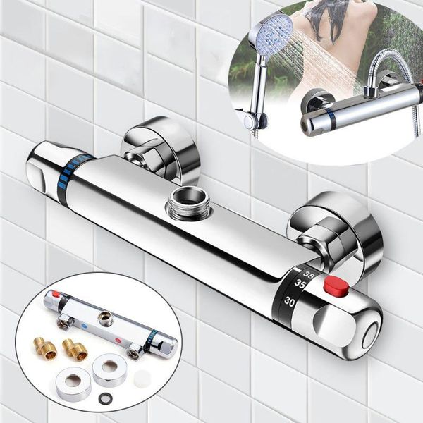 bathroom shower sets brass chrome thermostatic faucet mixer value dual handle bathtub cold / wall mounted
bathroom shower sets brass chrome thermostatic faucet mixer value dual handle bathtub cold / wall mounted
