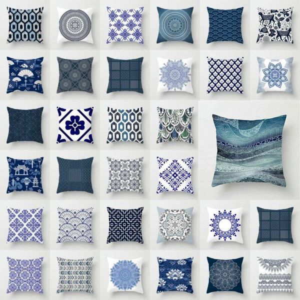 white and blue porcelain pattern pillow case decor cover square polyester 45*45 cm sofa waist cushion cover
white and blue porcelain pattern pillow case decor cover square polyester 45*45 cm sofa waist cushion cover