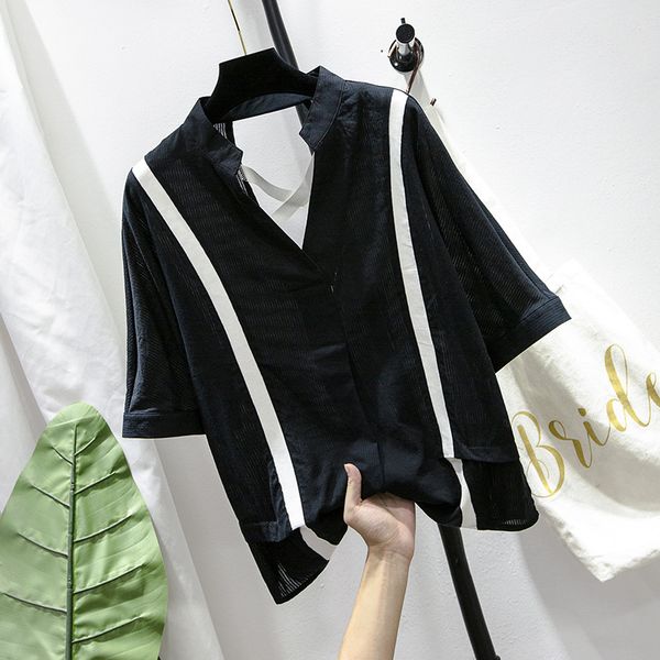 big woman shirt plus size summer striped clothes no cool, black-white backrest with low-cut, v-casual fashion 2021 2jeb
big woman shirt plus size summer striped clothes no cool, black-white backrest with low-cut, v-casual fashion 2021 2jeb
