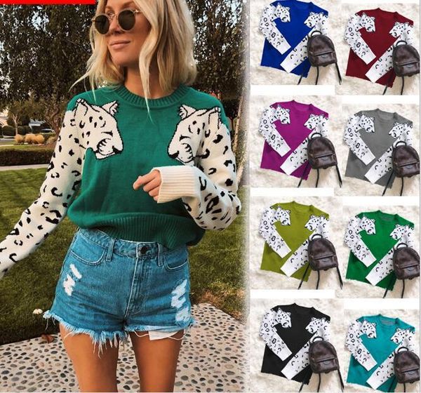 women's sweaters autumn and winter sweater female arm leopard pattern knitted long sleeve pullover, White;black
women's sweaters autumn and winter sweater female arm leopard pattern knitted long sleeve pullover, White;black
