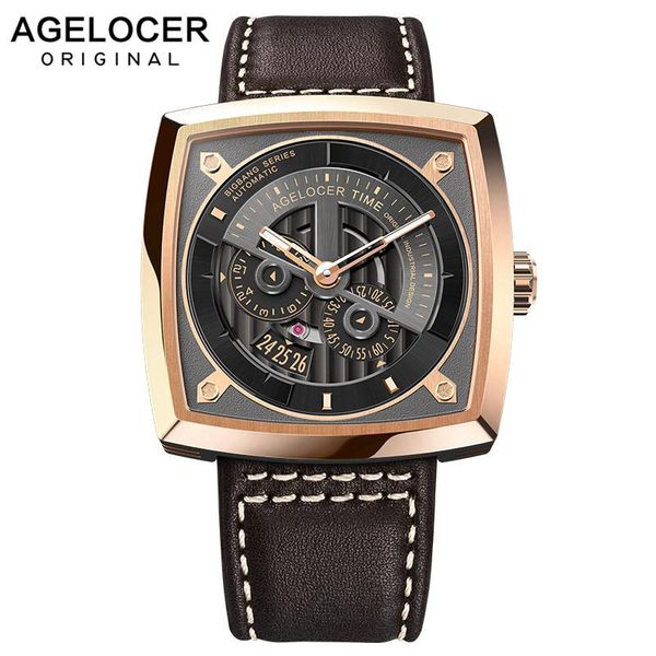wristwatches agelocer swiss brand military watches for men rose gold black dial brown leather automatic with power reserve 5603d2, Slivery;brown
wristwatches agelocer swiss brand military watches for men rose gold black dial brown leather automatic with power reserve 5603d2, Slivery;brown