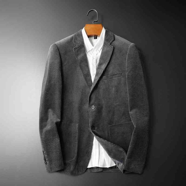 new corduroy coat men's autumn and winter casual korean double breasted slim fit business high-grade suit top, White;black
new corduroy coat men's autumn and winter casual korean double breasted slim fit business high-grade suit top, White;black